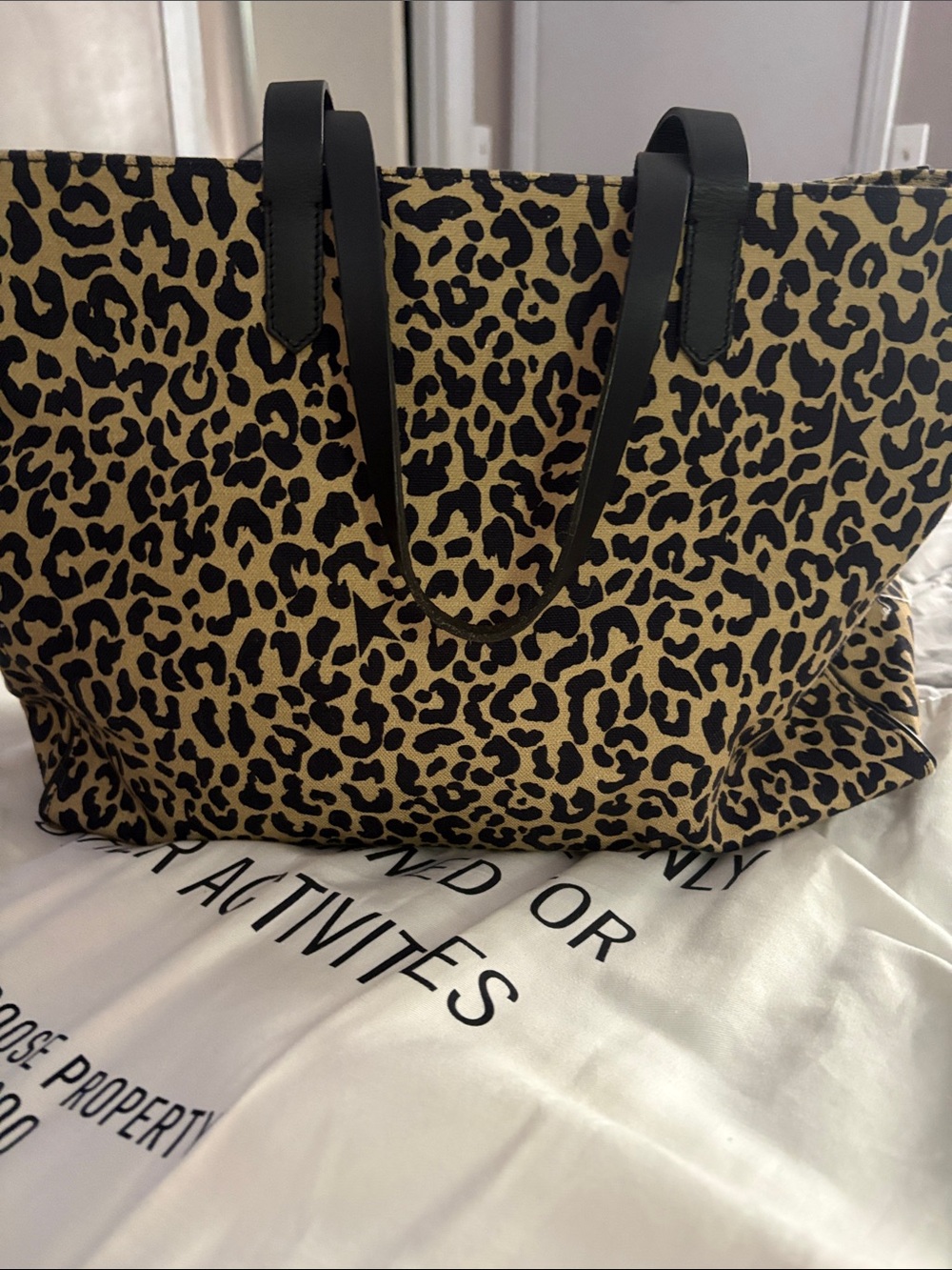 NEW! Golden Goose  Tote  “Golden Leopard”’ shoulder and crossbody! Belt included